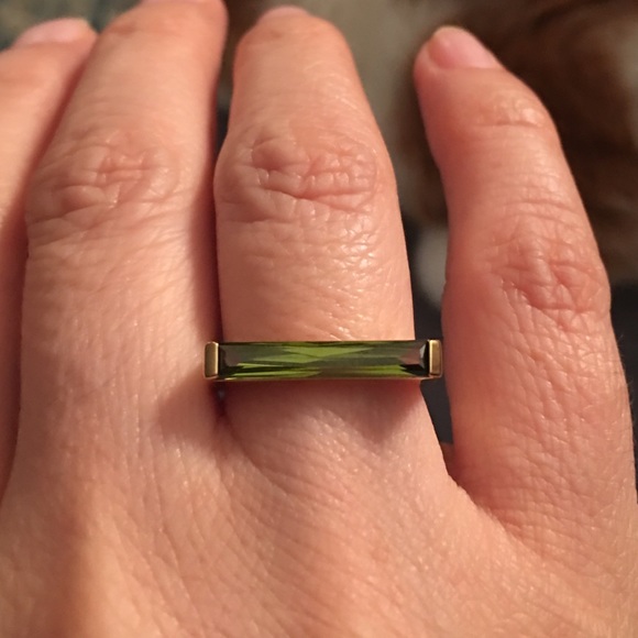 Solid sterling silver 3 stackable rings with fancy cut CZ stones - Picture 8 of 8